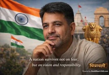 A thoughtful Indian citizen stands for conscience, responsibility, and vision proving India’s future is built on unity, 