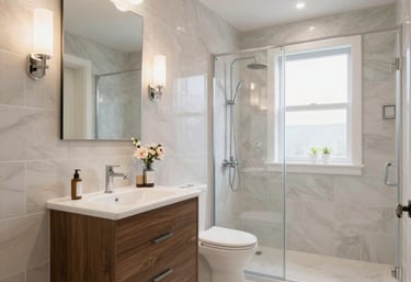 a large kitchen with a table and chairs in it