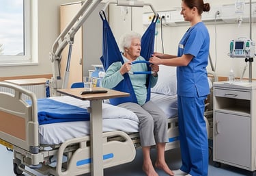 a nurse and a nurse in a hospital room