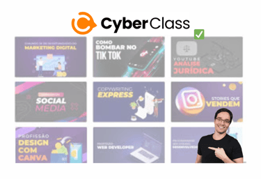 Peter Jordan apresentando seu curso Cyberclass