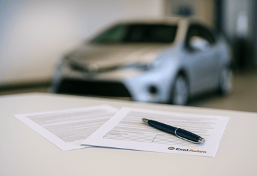 Formulaires et justificatifs pour démarche de carte grise ExelAutos prêts pour le dépôt au garage