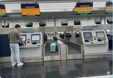 Self checking and bag drop counters 