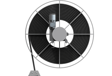 monospiral type motorized cable reeling drum