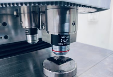 "Indenter of a Micro Vickers hardness tester designed for precise micro-hardness measurements."