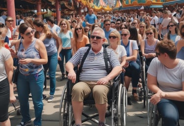 A small group enjoying a sunny community garden event together.