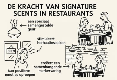 a cartoon drawing of a restaurant with a man and woman