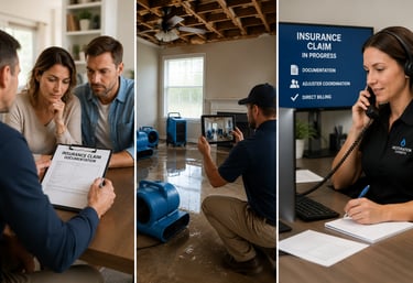 Insurance claims assistance for water damage restoration