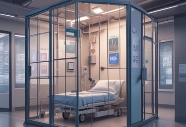 A telecommunications tower is mounted on top of a high-rise building. The sky is filled with large, fluffy clouds, giving a dynamic and textured backdrop.