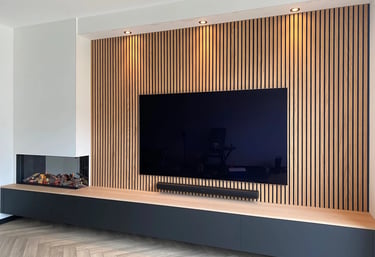 akustik duvar panelleri tv ünitesi