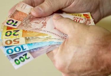 a person holding a bunch of money in their hands