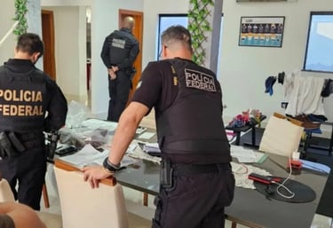 a police officer standing in a room with a table and chairs