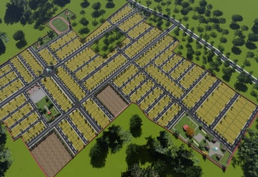 3D render and layout plan of Bangalore North