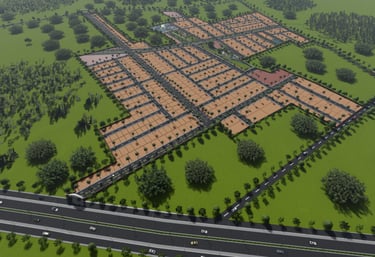 layout planning and 3D render of real estate project