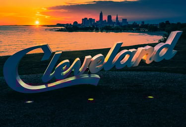 Cleveland sign with scenic view, reflecting Buckeye Venture Group’s local real estate roots