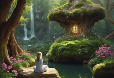 A serene sanctuary space for meditation and healing.