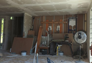 un exemple de chantier lors de renovation intérieurs