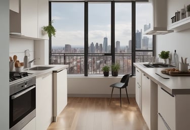 a cityscape of buildings and a mountain in the background