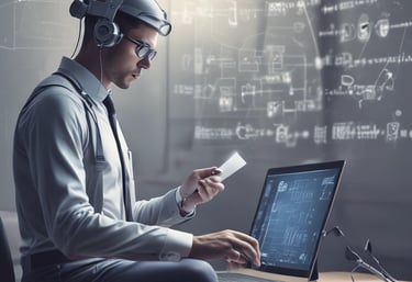 A 3D rendering of a microchip with the letters 'AI' prominently displayed on its surface, set on a dark, circular platform.