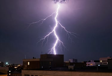 Close-up of a technician installing a grounding rod in an industrial setting.