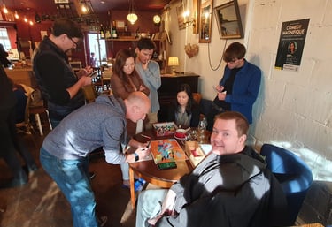 Diplomacy game at wine bar in London