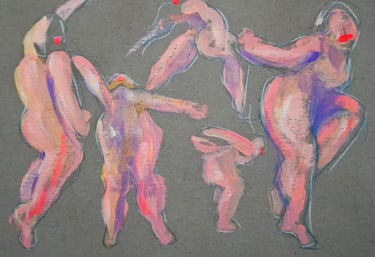 Colourful painting called 'Body Movin'