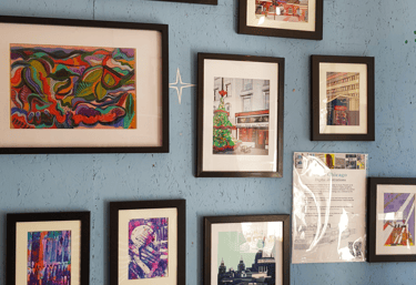 close up photograph of my small local art exhibition