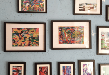close up photograph of my small local art exhibition