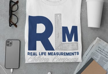 Real Life Measurements white t-shirt 