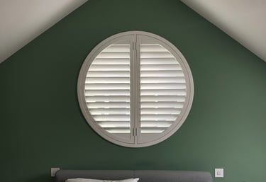 custom designed plantation shutter in telford home