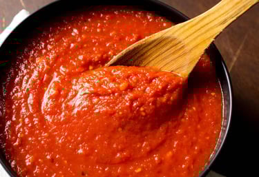 Molho de tomate artesanal resceita exclusiva.