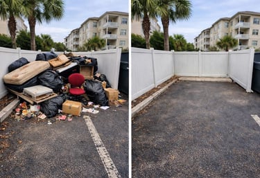Apartment Trash dumpster overflow removal in Tsmpa Florida