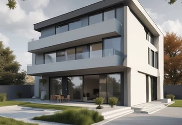 Real estate agent discussing property details with clients in a cozy living room.