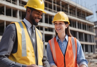 A modern office meeting room with legal books and warm lighting.