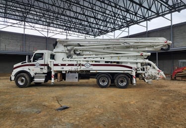 Concrete pump truck