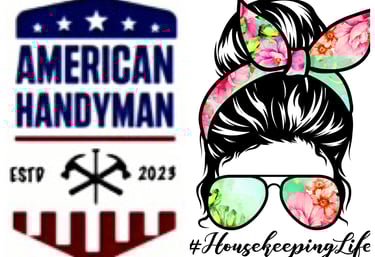 handyman & cleaning side logos