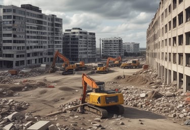 A consultant discussing sustainable building materials with a small group of professionals in a modern office.