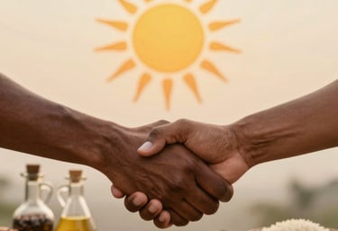 Customers picking up their reserved products at a well-organized store counter.