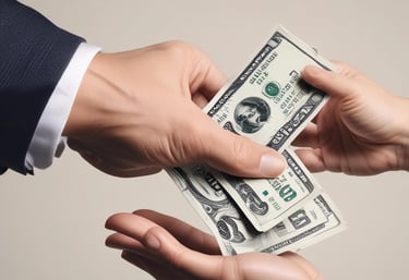 a man riding a skateboard down a street next to tall buildings