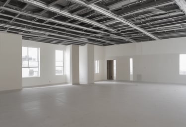 Close-up of a perfectly finished drywall corner with smooth spackling.