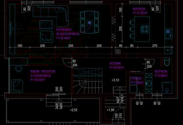 Nacrti i snimka stana