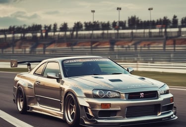 Rows of clean, shiny cars lined up under a bright blue sky at the dealership.
