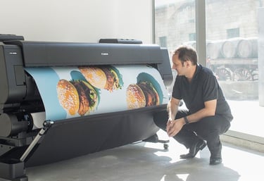 Finished large format printer repair following insurance claim