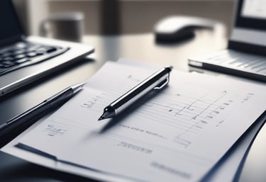 Close-up of a certified ISO/IEC 42001 lead implementer analyzing AI governance frameworks.