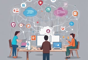 A map showing expanding internet coverage areas with blue and light blue highlights.