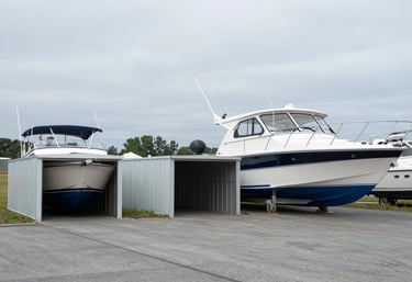 Technician installing marine electronics on a sleek boat dashboard under bright daylight.