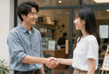 A friendly handshake between a client and distributor symbolizing strong business relationships.