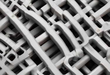 Modern industrial factory floor with workers assembling sanitary and gas accessories.