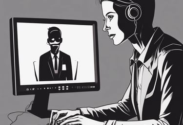 A futuristic tech setup with neon blue and purple lighting highlighting gaming consoles and gadgets.