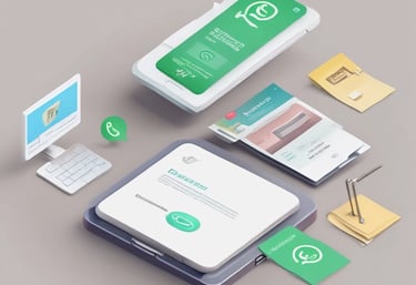 A business owner setting up payment and digital tools on a tablet.