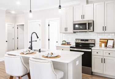 small kitchen in anderson staged by staging house